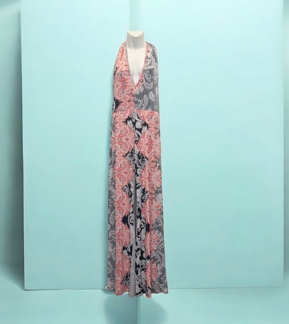 The Bloom Floral Sleeveless V-Neck Jumpsuit Multicolor Women's Size S